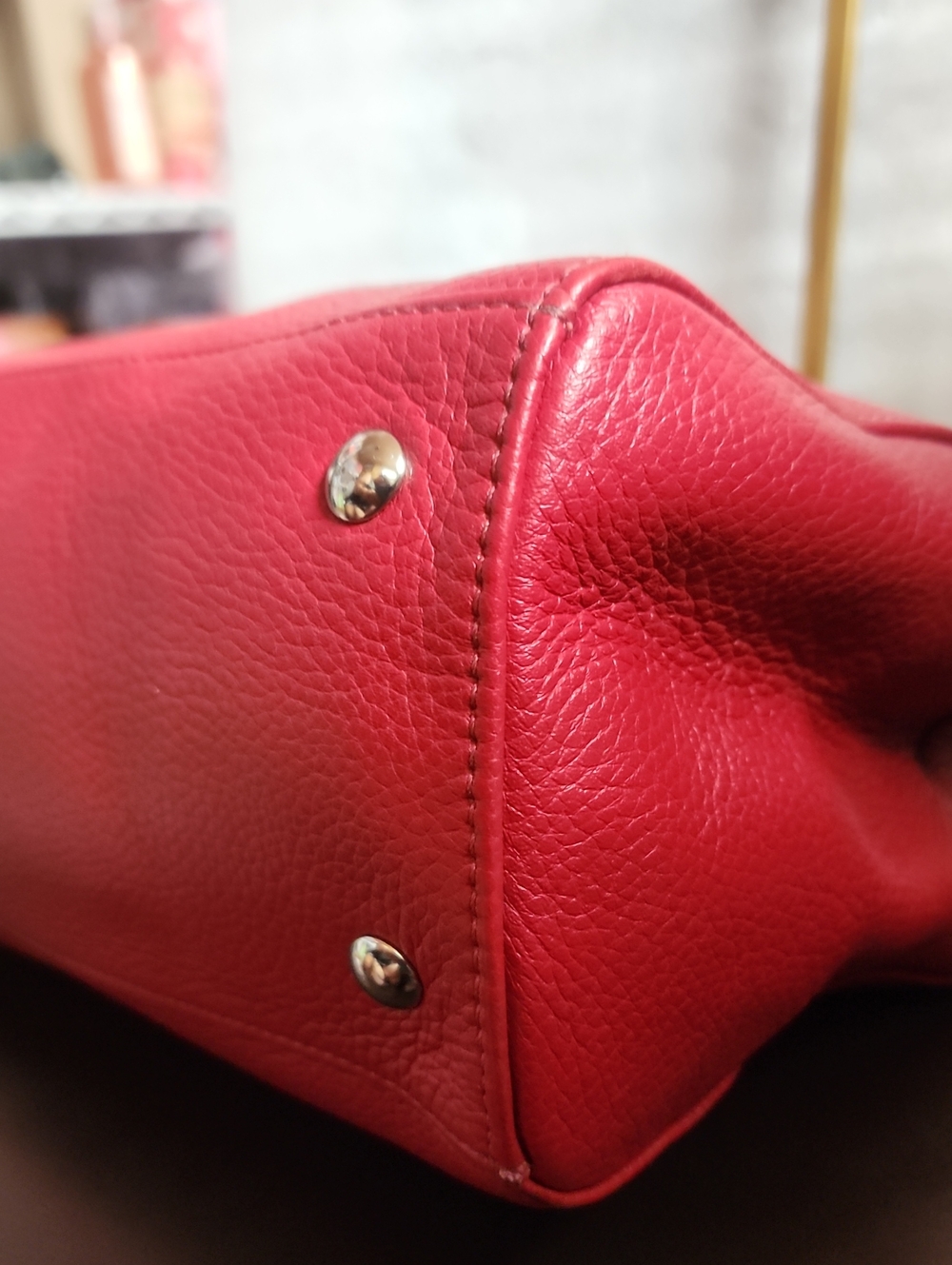 Coach 2011 Red Leather 2 Section ShoulderTote 2 Hang Tags Euc - Picture 9 of 15